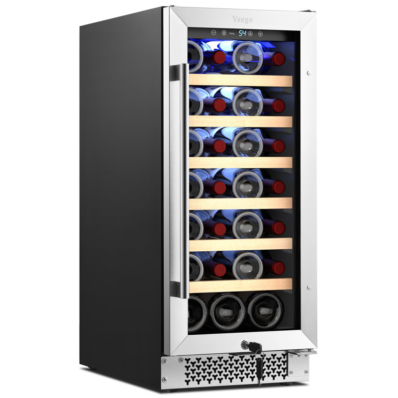 Yeego 14.7'' 33 Bottle Single Zone Wine Refrigerator & Reviews Wayfair